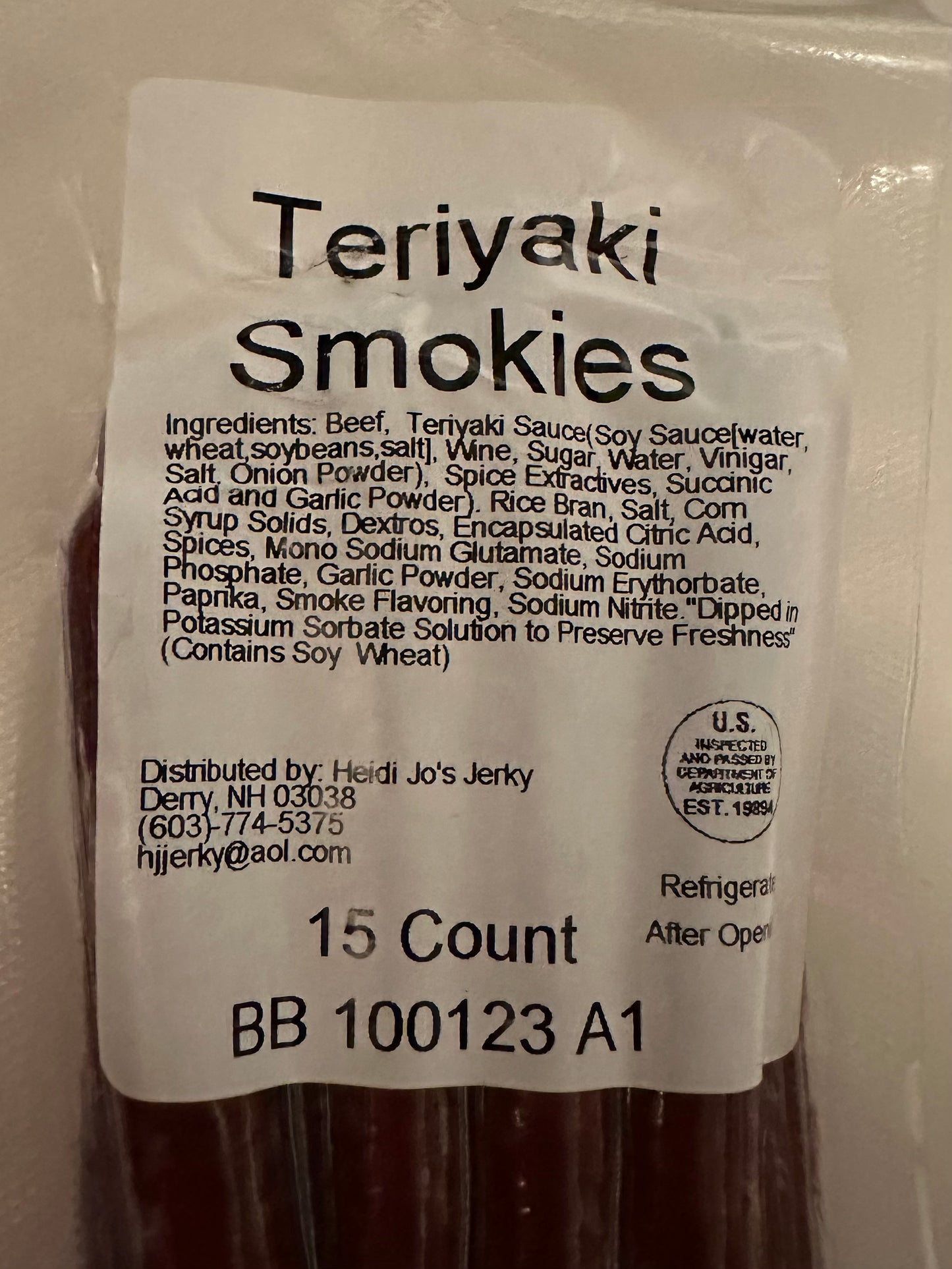 Teriyaki Beef Sticks