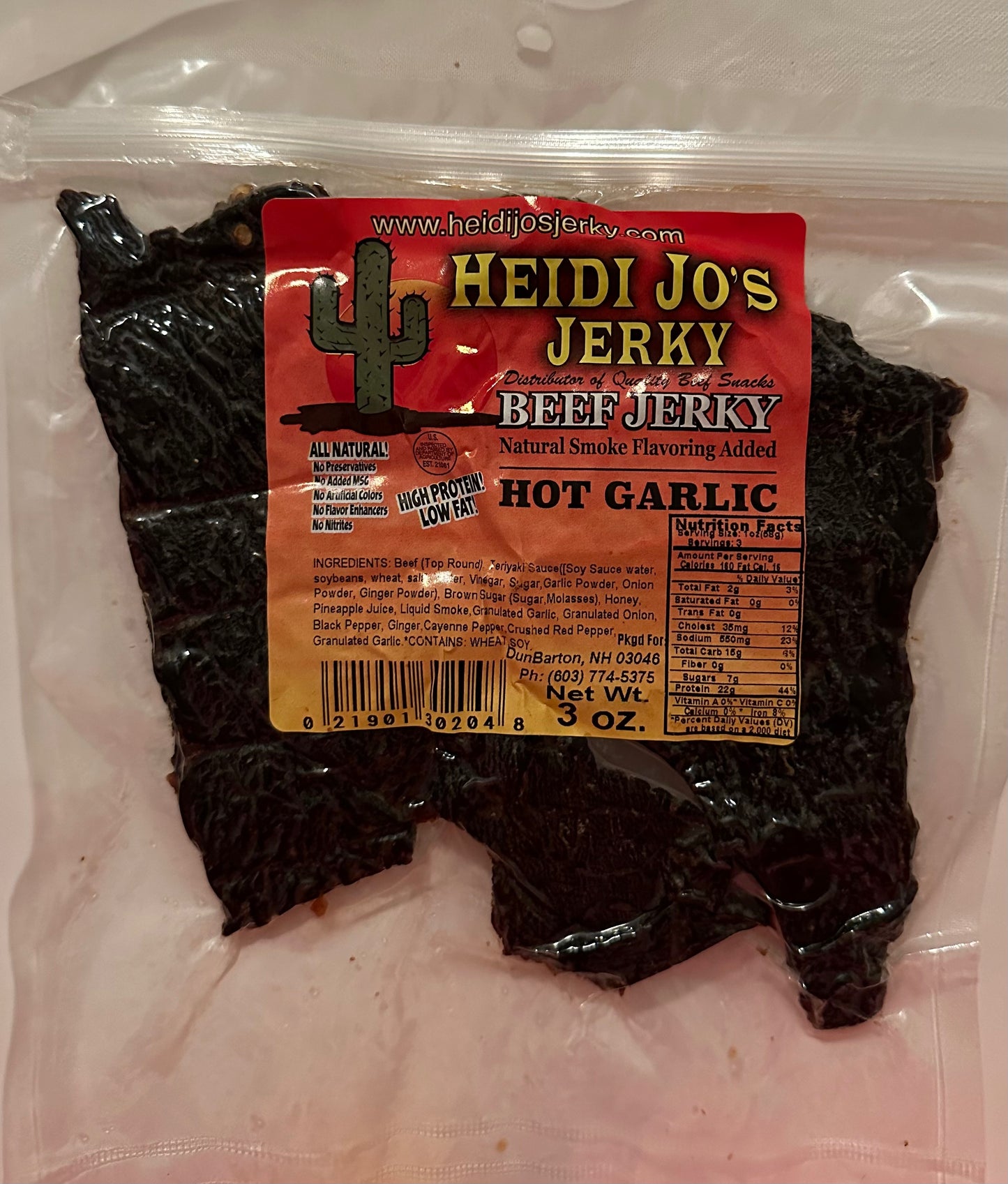 Hot Garlic Beef Jerky