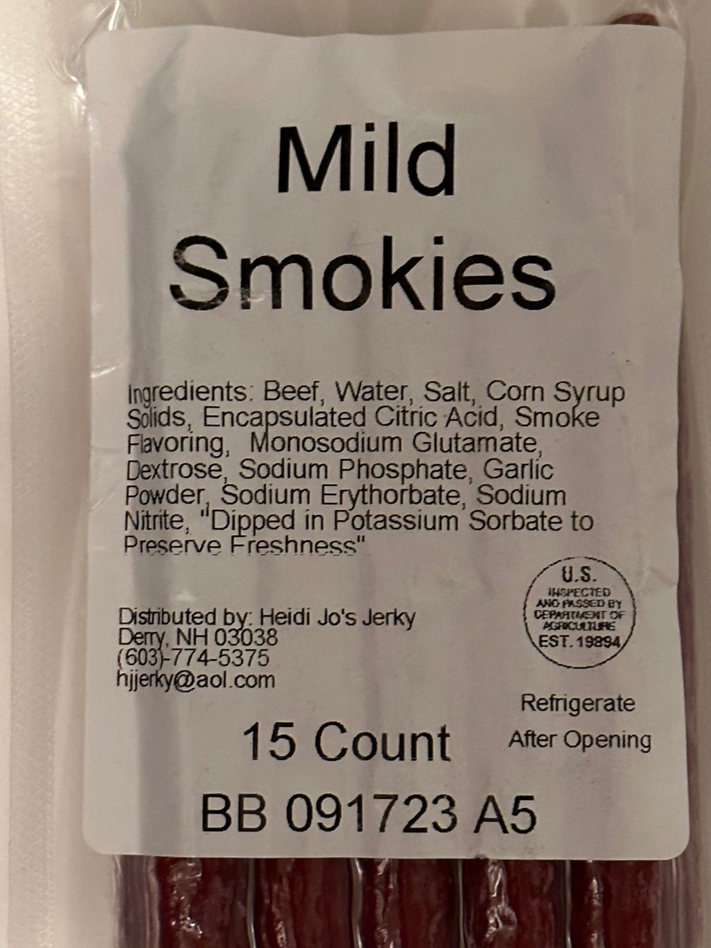 Mild Beef Sticks