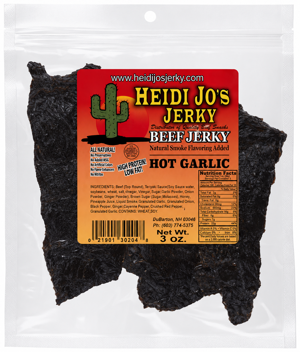 Hot Garlic Beef Jerky