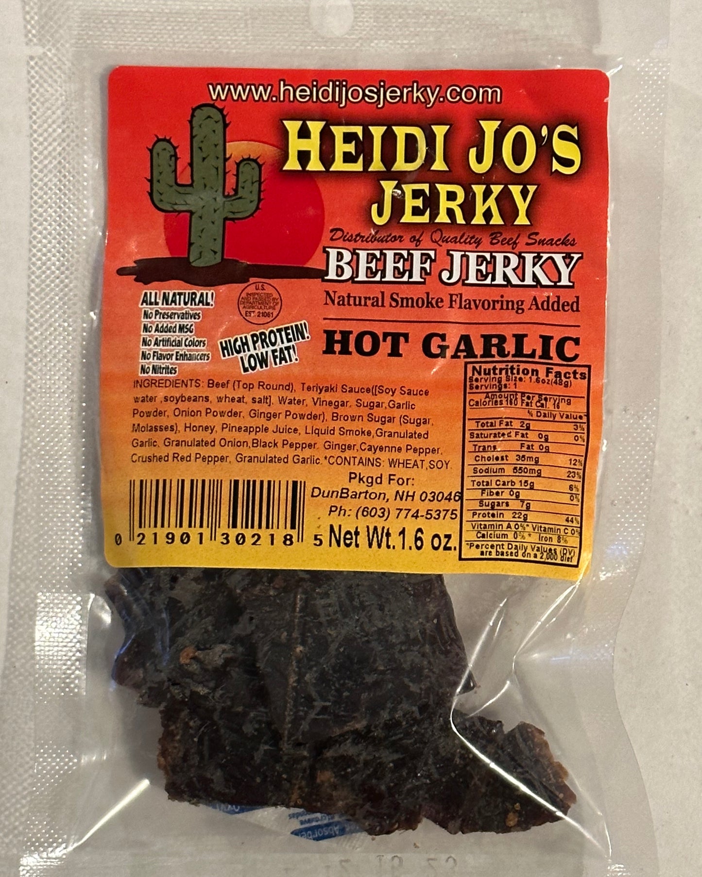 Hot Garlic Beef Jerky