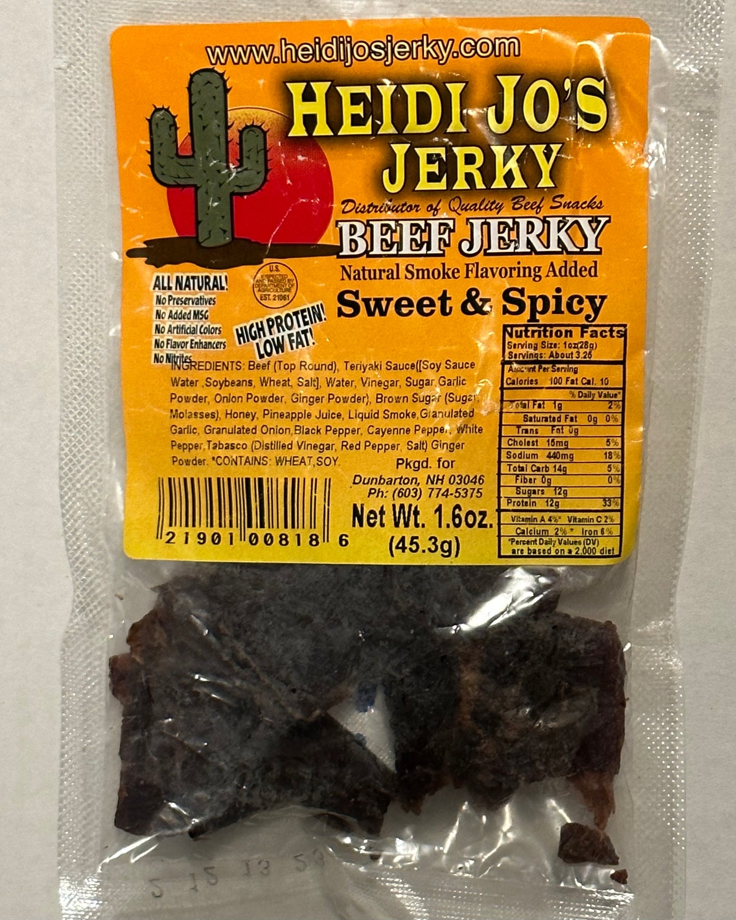 Sweet Spicy Beef Jerky